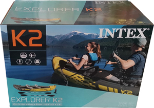 Kayak <span class=keywords><strong>Intex</strong></span> 68307 K2 pour 2 personnes, professionnel, gonflable, bateau à rames, kayak gonflable avec pagaie pour le sport et les jeux - Product Image 6
