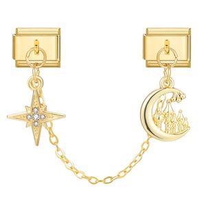 <span class=keywords><strong>Bracelet</strong></span> à Breloques Italien Acier Inoxydable Plaqué Or DIY Accessoires Pendentif Nœud Fleur Module pour <span class=keywords><strong>Bracelet</strong></span> à Breloques Italien - Product Image 5