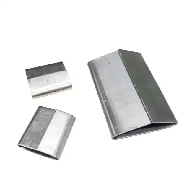 Factory custom stainless steel metal seal clamp for plastic steel strip packing