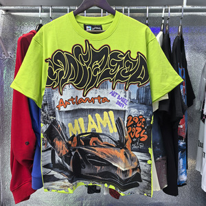 Nuova <span class=keywords><strong>T</strong></span>-<span class=keywords><strong>shirt</strong></span> a maniche corte in puro cotone con stampa digitale con motivo Godspeed Skull <span class=keywords><strong>Rock</strong></span> <span class=keywords><strong>Band</strong></span>, vestibilità ampia unisex - Product Image 2