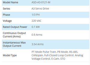 Variador de Frecuencia Industrial Original ASD-A3-0121-M 100W 220V 1/3 Fase - Product Image 6