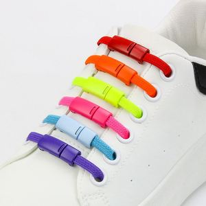 Lacets magnétiques en métal sans nœuds, lacets élastiques plats colorés, lacets paresseux à enfiler rapidement en 1 seconde, accessoires pour baskets - Product Image 1