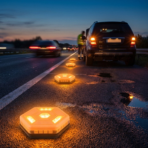 Luce di Segnalazione Stradale LED Ricaricabile al Litio, Faro di Sicurezza Portatile per Auto, Luce di Emergenza - Product Image 4