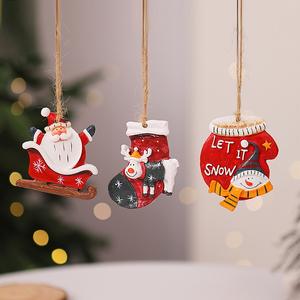Piccolo accessorio pendente albero di natale in resina retrò decorazioni natalizie con piccolo ciondolo accessori natalizi - Product Image 2
