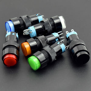 8,10,12 Mm Plastic Kortstondige/Vergrendelende Ronde Drukknop 12 24 <span class=keywords><strong>220</strong></span> <span class=keywords><strong>Volt</strong></span> Verlichte Led-Schakelaar Geen Nc 1nc 1no 2nc Drukknop - Product Image 3
