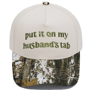 Parole divertenti messe sul mio marito tab ricamato Hard Top berretto da Baseball da uomo e da donna a tesa curva alla moda Snapback - Product Image 2