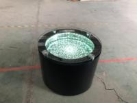 Table basse à bulles d'eau sensorielle en acrylique et acier inoxydable avec lumière LED