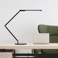 Lampe de bureau LED moderne à bras articulé rotatif électrique, réglable et pliable, avec pince, éclairage portable grand angle pour bureaux simples
