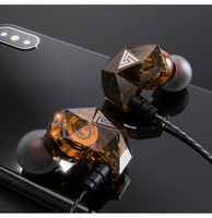 QKZ AK2 3.5mm Bass Gaming In-ear Wired Earphones Headphones Audifonos untuk Ponsel Android dengan Mikrofon