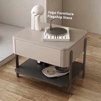 Table basse moderne en bois massif de style crème simple et mignonne pour chambre d'enfant pour chambre à coucher Internet Celebrity Mini