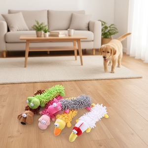 Jouet à mâcher en peluche pour animaux de compagnie, en velours, pour nettoyer les dents, jouet couineur durable pour chien, interactif pour chiot, sans rembourrage, pour chiens de petite, moyenne et grande taille - Product Image 4