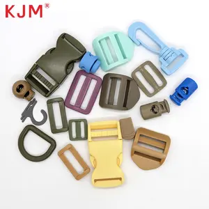 Bag Accessories Recycled Plastic Buckle Multi-Color Side Release Slider Buckles For Backpack Belt Strap