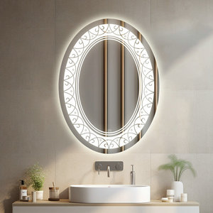<span class=keywords><strong>Miroir</strong></span> LED intelligent mural pour salle de bain avec verre anti-buée, interrupteur tactile, matériau écologique, design moderne - Product Image 1
