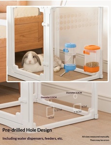 Valla Transparente Impermeable para Mascotas, Jaula para Perros, Gatos y Conejos, con Orificios Perforados, Panorámica, Segura para Interiores, Cuadrada - Product Image 6