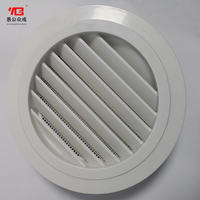 Couvercle d'évent de plafond rond en PVC de conception industrielle Couvertures d'évent de persienne obliques décoratives pour solution graphique de climatiseur domestique