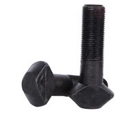 Vis à tête hexagonale de qualité industrielle, zinguée/oxidiée noire, en acier au carbone M16-M30, pour la fixation des bras de mélangeur et des revêtements anti-usure des cuves