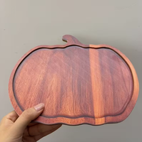 Plateau en bois élégant en forme de citrouille, accessoire de cuisine, plateau décoratif à surface lisse, adapté pour Halloween, Noël