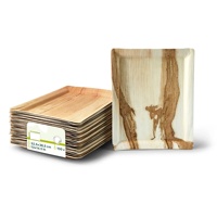 Plateaux rectangulaires en feuilles de palmier de canne à sucre, format gastronorme, empilables et faciles à manipuler, 32,5 cm x 26,5 cm