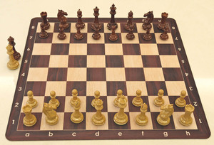 Piezas de ajedrez ABS de plástico triple ponderado de grano de madera estilo Caballero templario de 3,75 pulgadas King Tall (34 unids/set) - Product Image 5