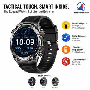 Reloj Inteligente con Logotipo Personalizado OEM, Pantalla IPS de 1.53 Pulgadas con <span class=keywords><strong>Brújula</strong></span>, Linterna LED Dual y Llamadas por Bluetooth, Batería de 14 Días para Venta al por Mayor - Product Image 3