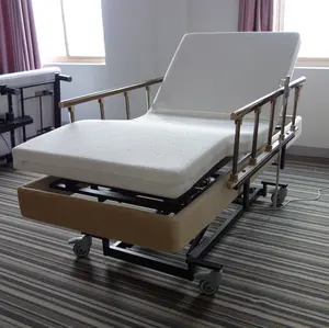 Hi Base del letto di movimento regolabile del letto d'ospedale basso con le rotelle mediche con il freno