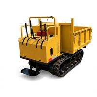 Mini-dumper sur chenilles diesel 18 CV à moteur refroidi par eau pour le transport de déchets de construction