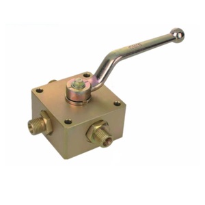 Série KH – Robinet hydraulique à 3 ou 4 voies en acier au carbone haute résistance avec raccord à bride pour fluides huileux - Product Image 1