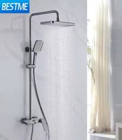 Ensemble de douche de haute qualité Golden Gun Grey Black Piano Key Salle de bain Douche Robinet Set Piano Key Shower
