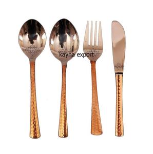 Couverts plaqués cuivre de haute qualité vaisselle en métal poli brillant pour mariage et cuisine à domicile disponible en vrac - Product Image 1