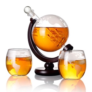 <span class=keywords><strong>Ensemble</strong></span> de bouteilles de whisky en forme de globe, équipé de 2 verres à whisky, adapté aux hommes, <span class=keywords><strong>ensemble</strong></span> <span class=keywords><strong>cadeau</strong></span> de conteneur en verre pour <span class=keywords><strong>rhum</strong></span> et vodka de 850 ml - Product Image 3