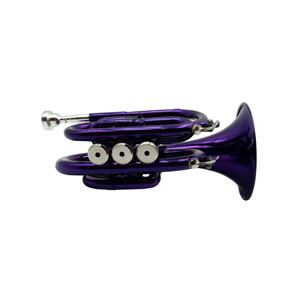 SEASOUND Mini trompette de poche BB Tone OEM violet laiton Instrument Trompette JYPT406PU Mini trompette - Product Image 3