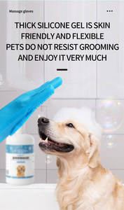Gant de bain en silicone pour animaux de compagnie brosse épilatoire chat et chien toilettage Massage gant de bain - Product Image 4