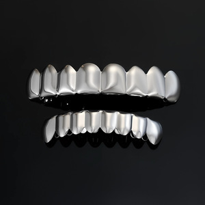 Grillz décoratifs en cuivre 18 carats pour dents, accessoires unisexes pour fêtes - Product Image 3