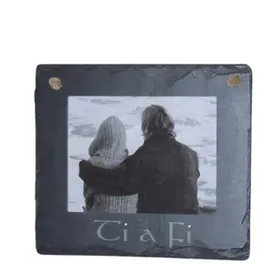 Slate Picture For Wholesale Double Stone Natural Black Wedding Decorative Photo Frame Gift