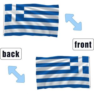 Bandera Nacional de Grecia Impresa Personalizada de 3x5 pies, Doble Cara, de Poliéster, para Decoración Patriótica en Interiores y Exteriores del Hogar - Product Image 2