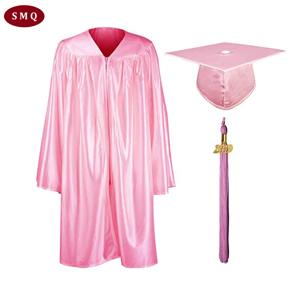 Vestido acadêmico personalizado uniforme com estampa, boné de formatura adulto e borla