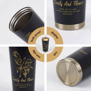 Stainless Steel <b>Mugs</b> Personalized Heated Unique <b>Insulated</b> Stainless Steel Coffee Tumbler Without Handle - Product Image 6