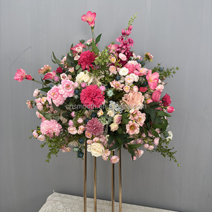 Boules de fleurs artificielles de luxe de haute qualité, nouvelle conception, vente en gros, décoration de mariage, grand ballon de fleurs <span class=keywords><strong>rose</strong></span> au toucher réel - Product Image 2