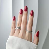 Pour la vente en gros : Ongles à presser en ABS, couleur unie, forme ovale, couverture complète, ongles pré-dessinés, fabricant de marques privées