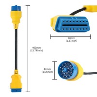 AUTOOL-adaptador Universal de nailon de 40Cm, Cable Obd, conector Obd2 de 20 pines a 16 pines para Bmw