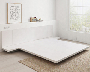 โครงเตียงไม้จริงสีไม้/สีขาว พร้อมหัวเตียง - Product Image 2