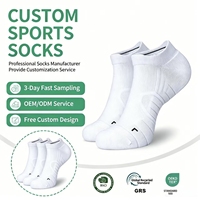 Chaussettes de sport pour hommes, rayées, antibactériennes, absorbant la transpiration, pour le cyclisme, le tennis, la course à pied, logo personnalisé