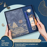 Set de Regalo Empresarial con Cuaderno A5, Estilo Chino Wenchuang, Bloc de Notas Grueso con Logotipo Personalizado