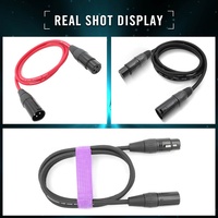Câble de signal DMX XLR pour éclairage et sonorisation de scène, 1m 3m avec connecteur mâle-femelle 3 broches
