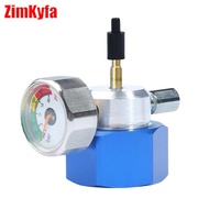 Adaptador de Aluminio Personalizable para Llenado de Tanques de Gas Propano Azul, Manómetros Roscados, Soporte OEM AF03-PA, 1 Año de Garantía