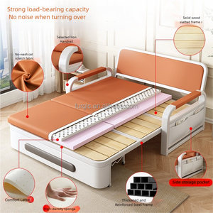 Modern <strong>Convertible</strong> <strong>Sofa</strong> <strong>Bed</strong> 2 Seater Living Room Furniture Single <strong>Sofa</strong> <strong>Bed</strong> With Storage - Product Image 2