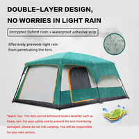 Tente de camping familiale de luxe personnalisée, automatique, quatre saisons, double couche, 5+ personnes, imperméable, pliable, 2 chambres, 1 salon