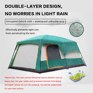 Tenda da Campeggio Familiare di Lusso Personalizzata, Automatica, per Quattro <span class=keywords><strong>Stagioni</strong></span>, Doppio Strato, Impermeabile, Pieghevole, per <span class=keywords><strong>5</strong></span>+ Persone, con 2 Camere da Letto e 1 Soggiorno - Product Image 3
