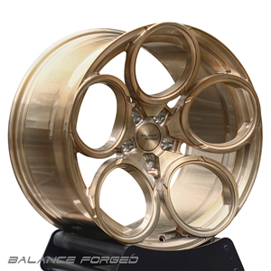 Cerchio in Lega Forgiata a Razze a Petalo 18 19 20 21 22 Pollici 5x112 5x114.3 Bronzo Spazzolato per <span class=keywords><strong>Alfa</strong></span> <span class=keywords><strong>Romeo</strong></span> Giulia - Product Image 1