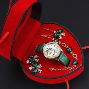 Orologio di lusso per <span class=keywords><strong>donna</strong></span> cinturino in pelle da <span class=keywords><strong>donna</strong></span> <span class=keywords><strong>orologi</strong></span> al quarzo gioielli Set scatola regalo per le donne - Product Image 6